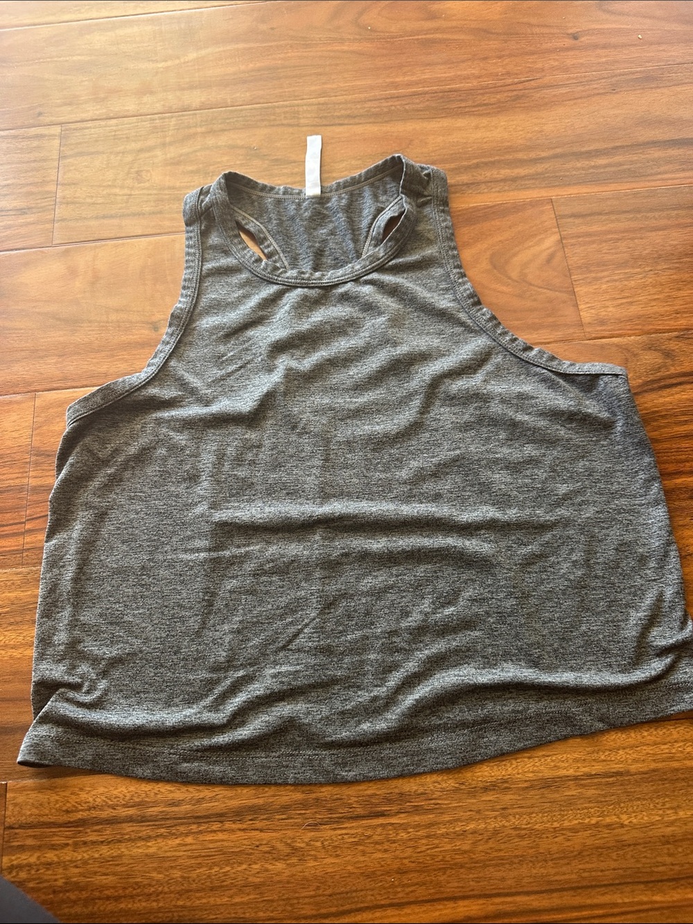 Fabletics Gray Racerback Crop Tank